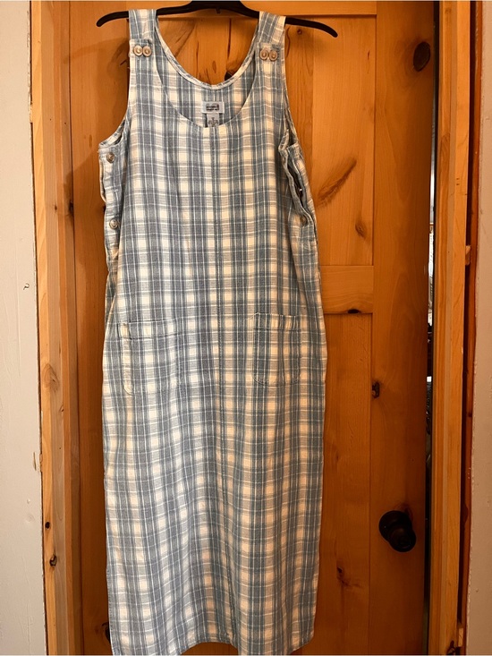 Dresses & Skirts - Y2K cottagecore plaid cotton jumper dress